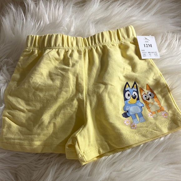 Bluey Other - Yellow Kids bluey and bingo Character Shorts